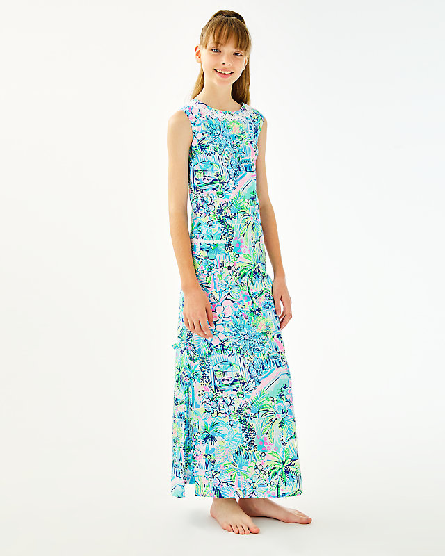 Girls Little Lilly Classic Maxi Dress, , large - Lilly Pulitzer