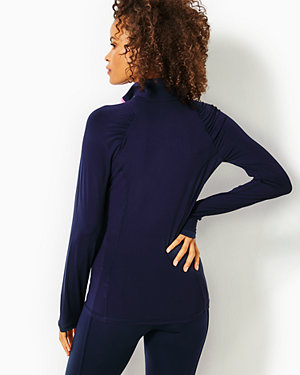 UPF 50+ Luxletic Justine Pullover, True Navy, large image undefined