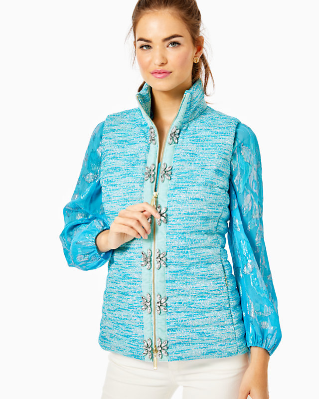 Noella Puffer Vest, , large - Lilly Pulitzer