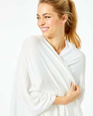 Terri Sweater Wrap, Resort White, large image 3 - Lilly Pulitzer