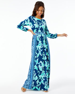 lilly pulitzer green maxi dress