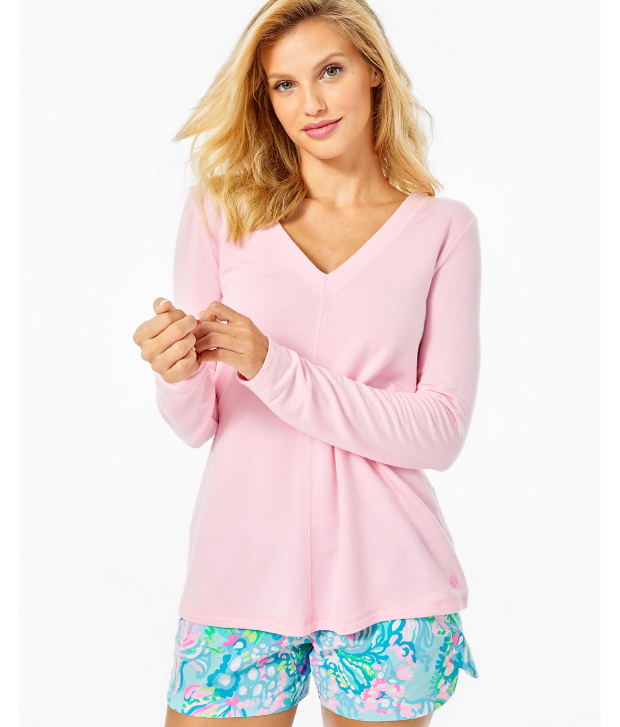 LILLY PULITZER WOMEN'S LUXLETIC ARELI PULLOVER IN RED SIZE MEDIUM - LILLY PULITZER,004026