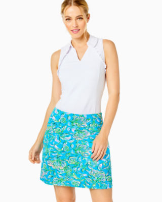 Lilly Pulitzer Upf 50+ Luxletic Maryana Skort In Cumulus Blue Chick Magnet