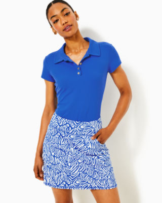 UPF 50+ Luxletic Maryana Skort, Martinique Blue Zee Bebe, large - Lilly Pulitzer