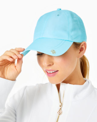 Solid Run Around Hat, Blue Ibiza, large  - Lilly Pulitzer