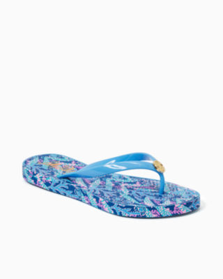 Pool Flip Flop, Barton Blue Star Gazing Shoe, large - Lilly Pulitzer