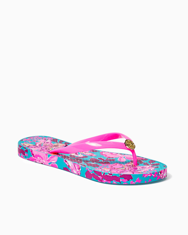 Pool Flip Flop, Blue Rhapsody Orchid You Not Shoe, large - Lilly Pulitzer