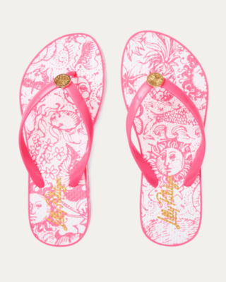 Pool Flip Flop, Cherry Blossom Pink Lil Fleur De Lilly Shoe, large image 2