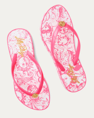 Pool Flip Flop, Cherry Blossom Pink Lil Fleur De Lilly Shoe, large image 3