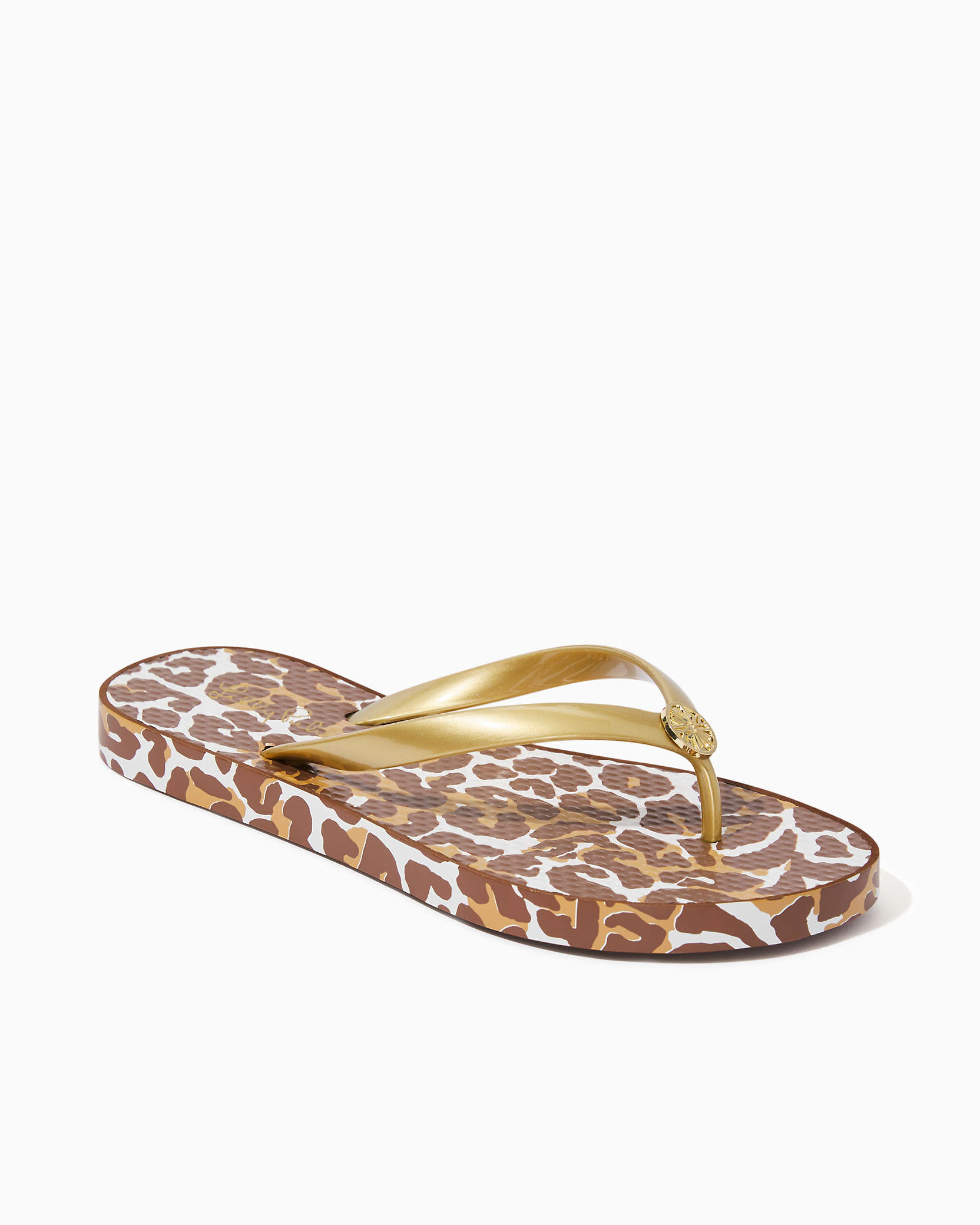 Lilly Pulitzer Pool Flip Flop In Chocolate My Favorite Spot Shoe