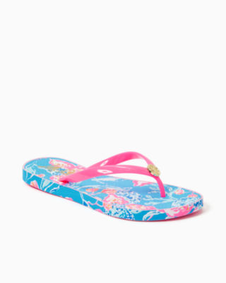 Lilly Pulitzer Pool Flip Flop In Multi Bahamian Rhapsody Shoe