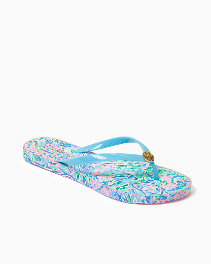 Lilly Pulitzer Pool Flip Flop In Surf Blue Soleil It On Me Shoe