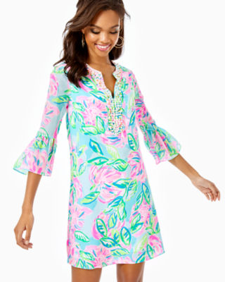 Elenora Silk Dress, , large - Lilly Pulitzer