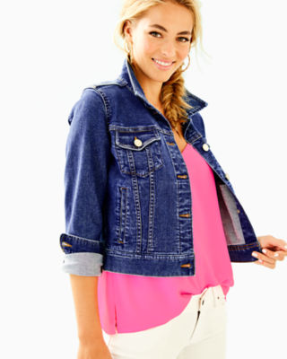 Seaspray Denim Jacket, , large - Lilly Pulitzer