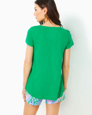 Etta Scoop Neck Top, Brazilian Green, large image 1 - Lilly Pulitzer