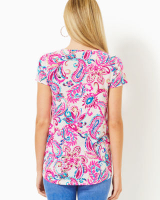 Etta Scoop Neck Top, Coconut Flitting About, large image 1