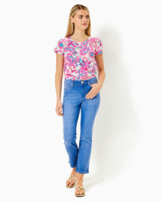 Etta Scoop Neck Top, Coconut Flitting About, large image 3