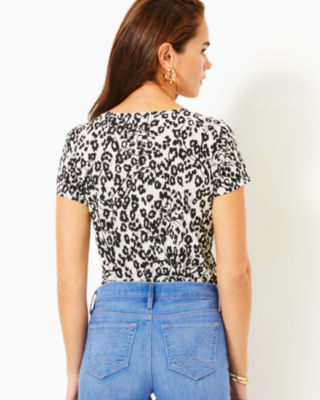 Etta Scoop Neck Top, Coconut Lets Pawty, large image 1