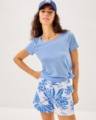 Etta Scoop Neck Top, Jacaranda Blue, large