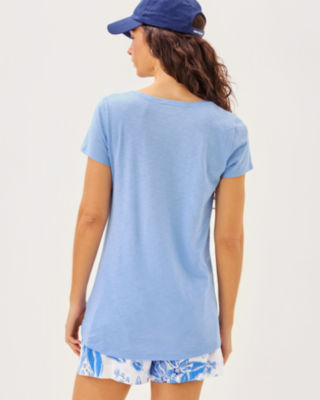 Etta Scoop Neck Top, Jacaranda Blue, large image 1