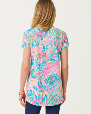 Lilly Pulitzer Etta Scoop Neck Top In Multi