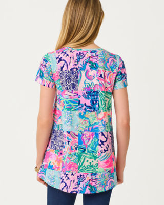 Lilly Pulitzer Etta Scoop Neck Top In Multi
