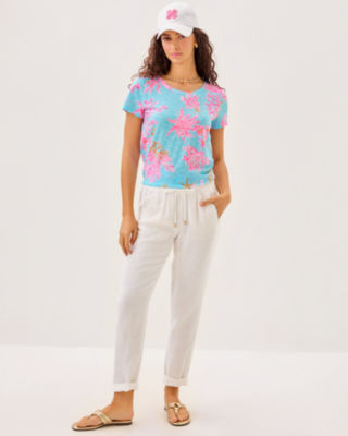 Etta Scoop Neck Top, Multi Royal Coral, large image 2