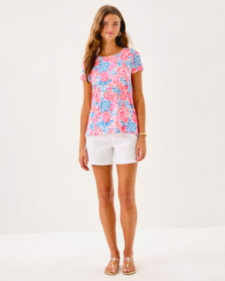 Etta Scoop Neck Top, Resort White Lil Sun Sea Sand, large image 2