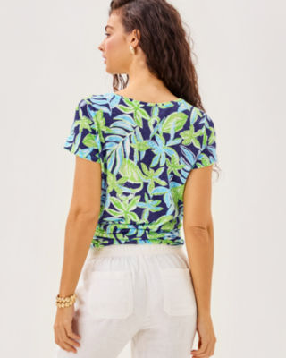 Lilly Pulitzer Etta Scoop Neck Top In Multi