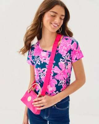 Lilly Pulitzer Etta Scoop Neck Top In Pink