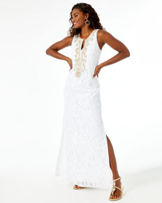 all for hope white lace maxi dress
