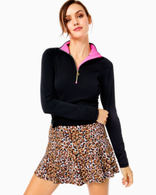 Lilly Pulitzer Upf 50+ Luxletic Corrine Skort In Chocolate X Onyx My Favorite Spot