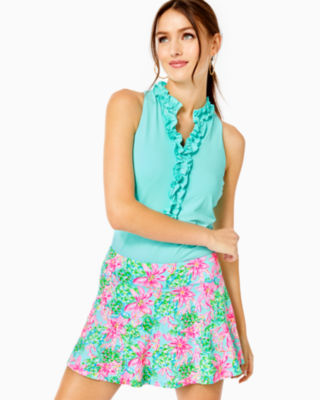 Lilly Pulitzer Upf 50+ Luxletic Corrine Skort In Surf Blue So Shellegant