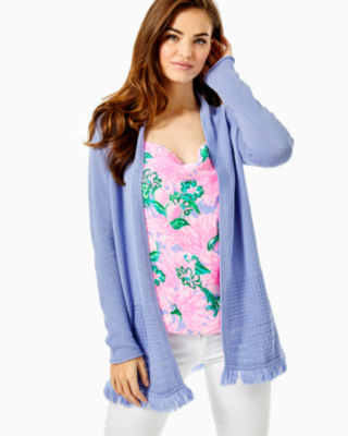 Noble Fringe Cardigan, , large - Lilly Pulitzer