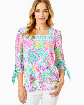 Lilly Pulitzer Madge Top In Multi Paradise Found Engineered Top | ModeSens