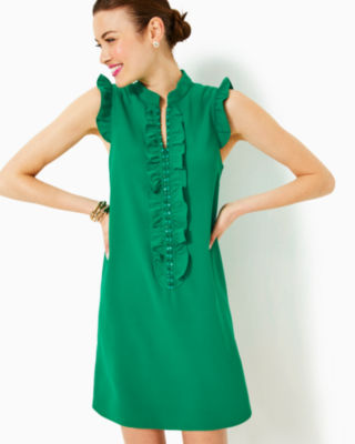 Adalee Shift Dress, Fiddle Leaf Green, large - Lilly Pulitzer