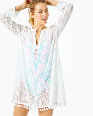 long white lace cover up