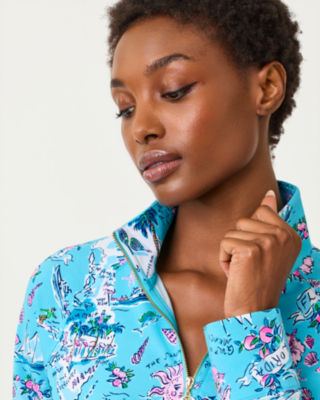 Lilly Pulitzer Upf 50+ Skipper Popover In Blue