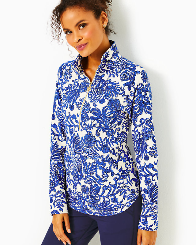 UPF 50+ Skipper Popover, Deeper Coconut Ride With Me, large - Lilly Pulitzer