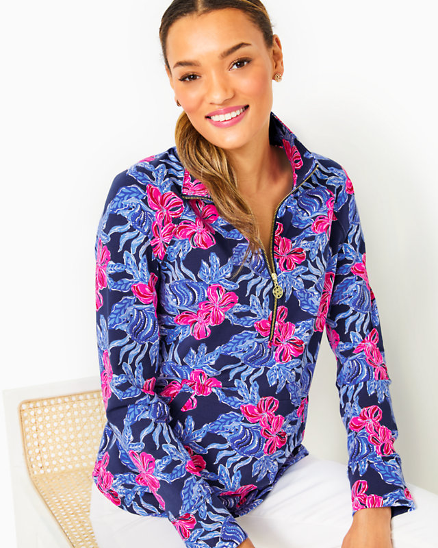 UPF 50+ Skipper Popover, Low Tide Navy Its Ofishell, large - Lilly Pulitzer