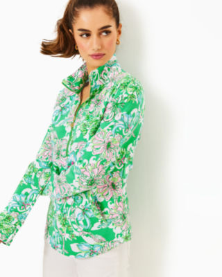 Lilly Pulitzer Upf 50+ Skipper Popover In Spearmint Blossom Views