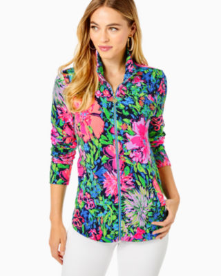 Lilly Pulitzer Upf 50+ Leona Zip-up Jacket In Multi Festive Fantasy