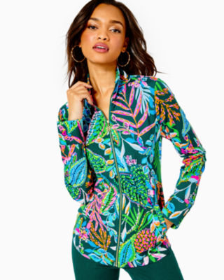 Lilly Pulitzer Upf 50+ Leona Zip-up Jacket In Multi Sunshine Jungle