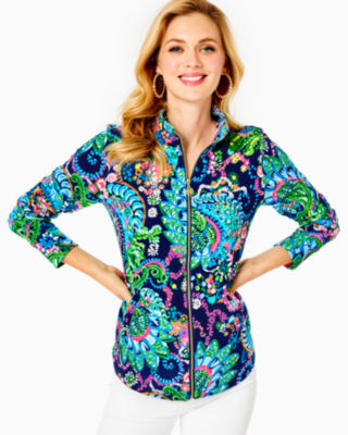 Lilly Pulitzer Upf 50+ Leona Zip-up Jacket In Multi Take Me To The Sea