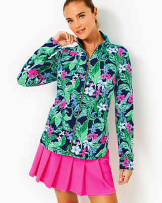 UPF 50+ Leona Zip-Up Jacket, Multi Untamed, large - Lilly Pulitzer