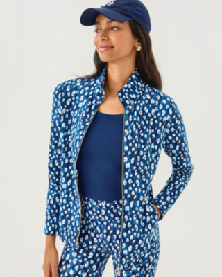 Lilly Pulitzer Upf 50+ Leona Zip-up Jacket In Blue