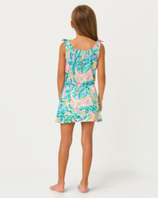 Lilly Pulitzer Girls Sundari Romper In Animal Print