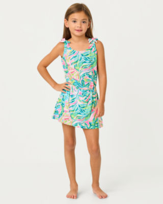 Lilly Pulitzer Girls Sundari Romper In Animal Print
