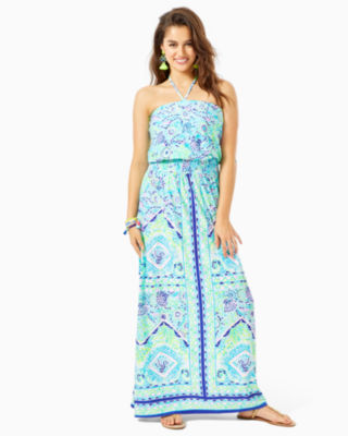 Lilly pulitzer strapless maxi dress hotsell