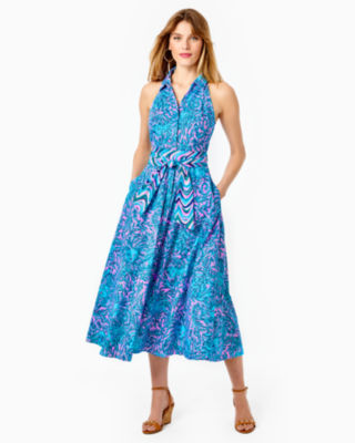 Chrisella Stretch Midi Shirtdress | Lilly Pulitzer